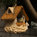 Wood-Look Resin Bird House for Outside – Waterproof Hanging Birdhouse for Garden, Patio & Yard