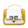 Bird Carrier Travel Cage, Portable Small Bird Travel Carrier with Breathable Mesh Windows, Clear View, Perch & Feed Cups