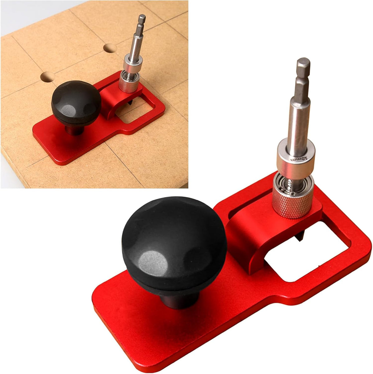 Desktop Vertical Drill Positioner, Precision Vertical Drilling Guide Set Drill Guide for Straight Holes Portable Straight Hole Positioning Guides for Cabinet Handmade Projects Crafting (19mm)